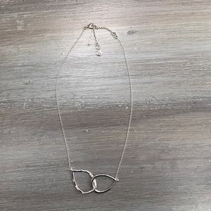Interlocking Double Teardrop Necklace